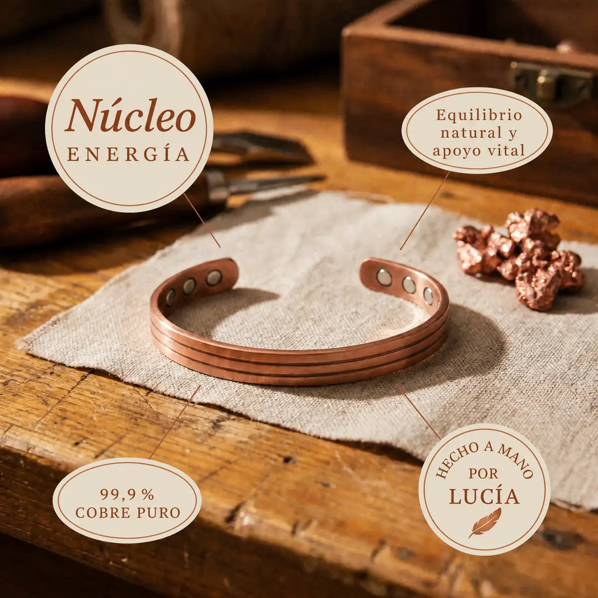 Pulsera de cobre Núcleo