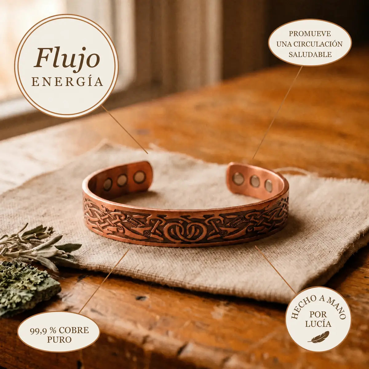 Pulsera de cobre Flujo