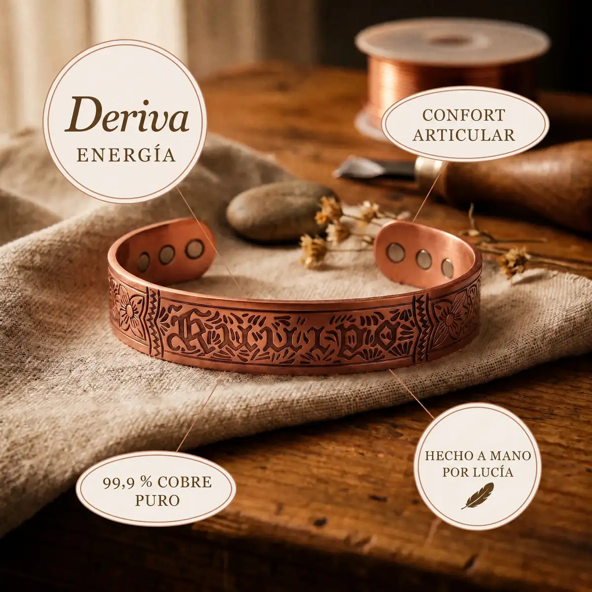 Pulsera de cobre Deriva