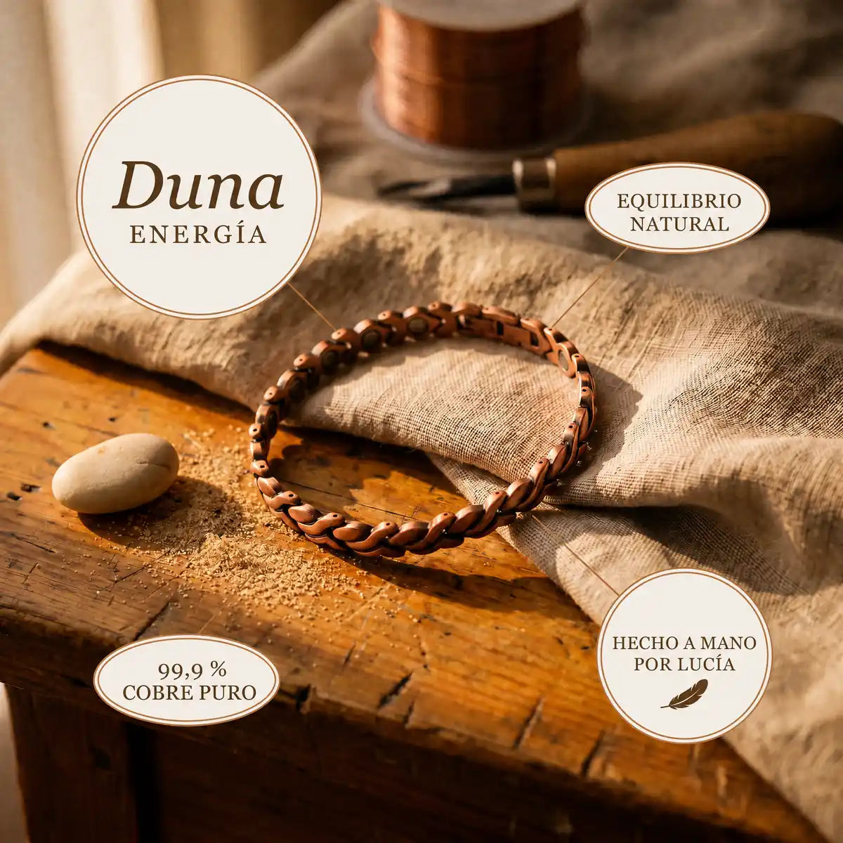 Tobillera de cobre Duna
