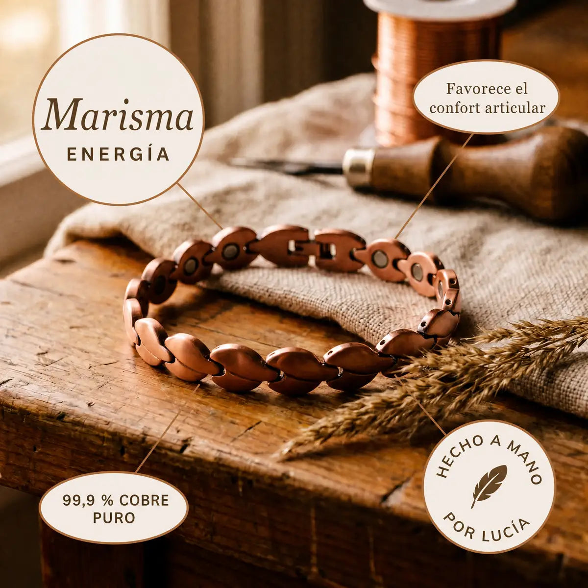 Tobillera de cobre Marisma