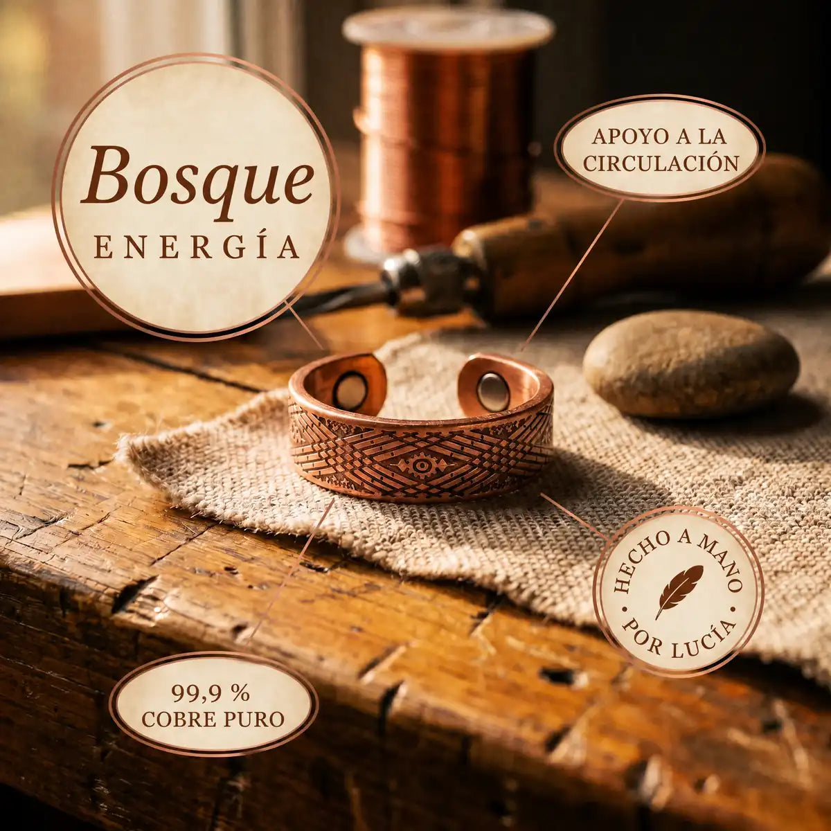Anillo de cobre Bosque