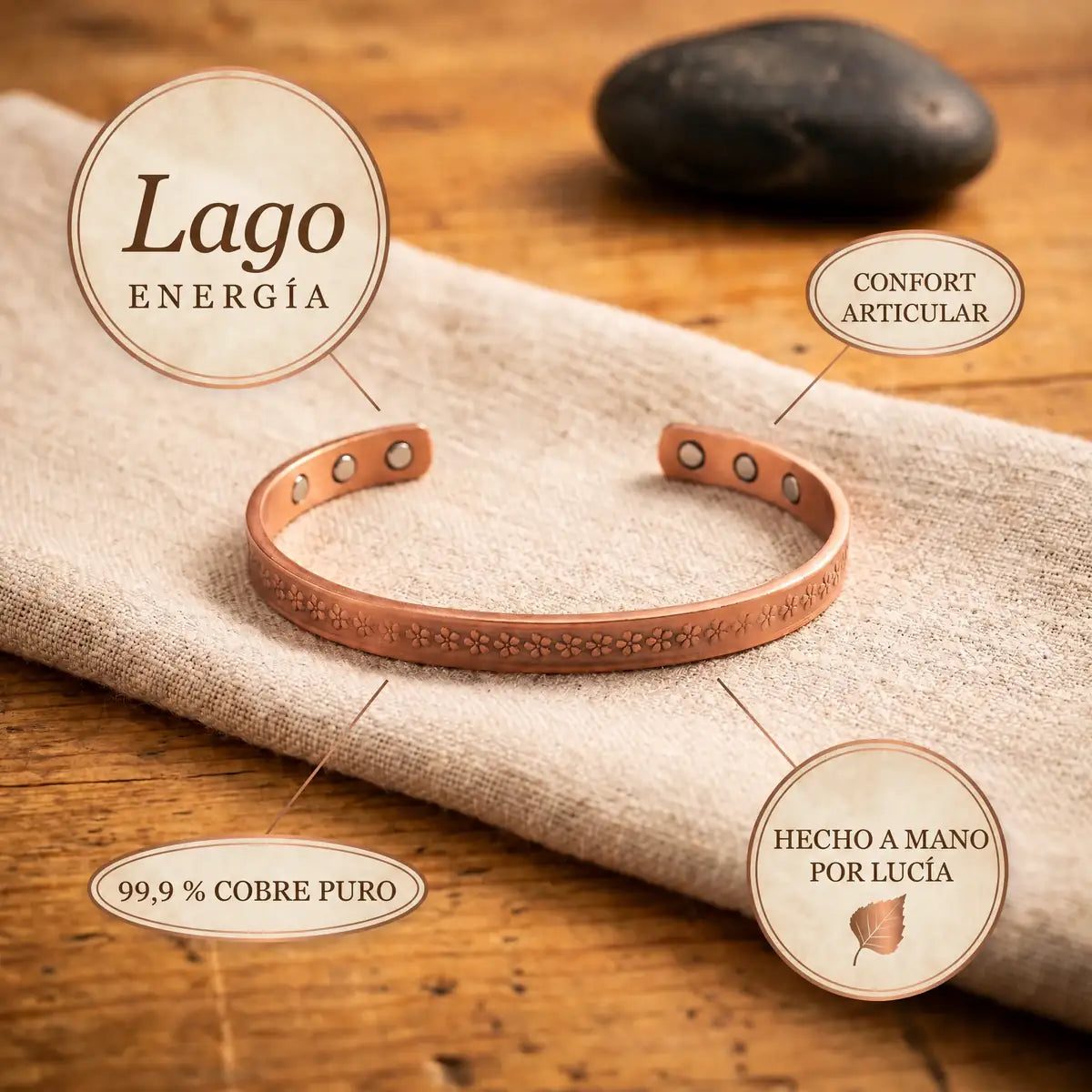 Pulsera de cobre Lago