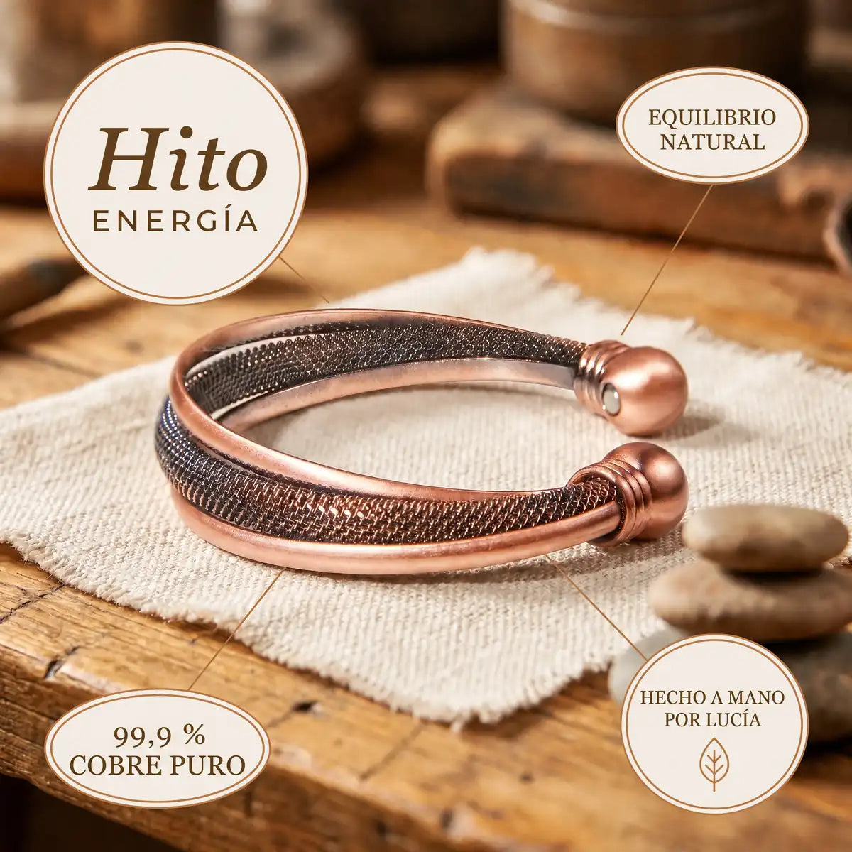 Pulsera de cobre Hito