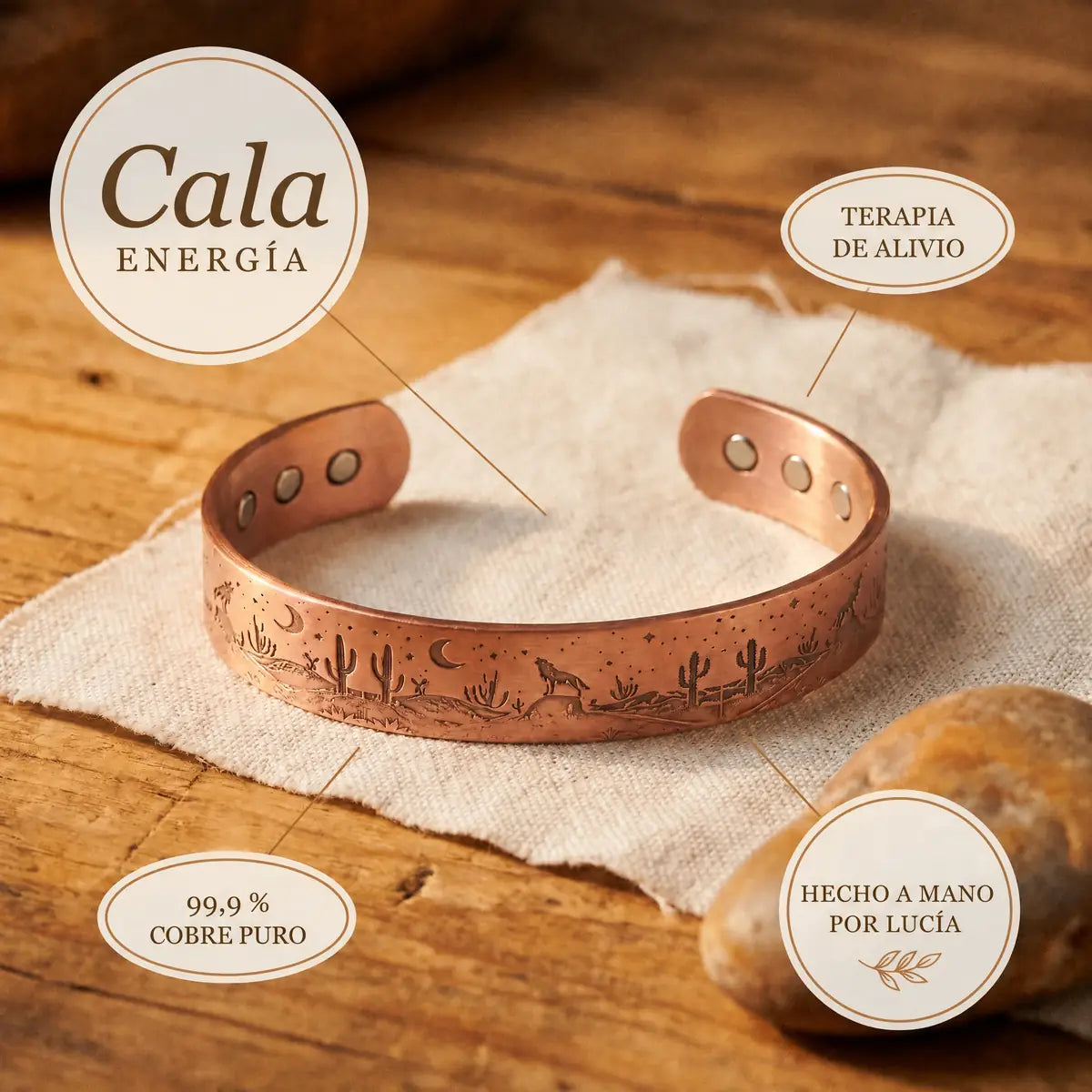 Pulsera de cobre Cala