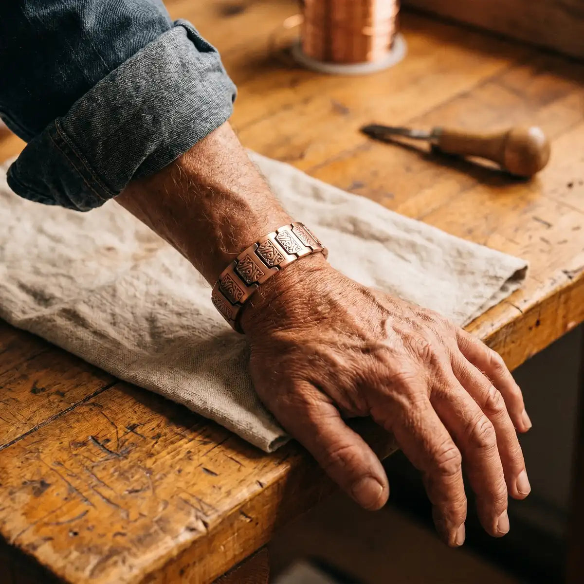 Pulsera de cobre Cañada para hombre