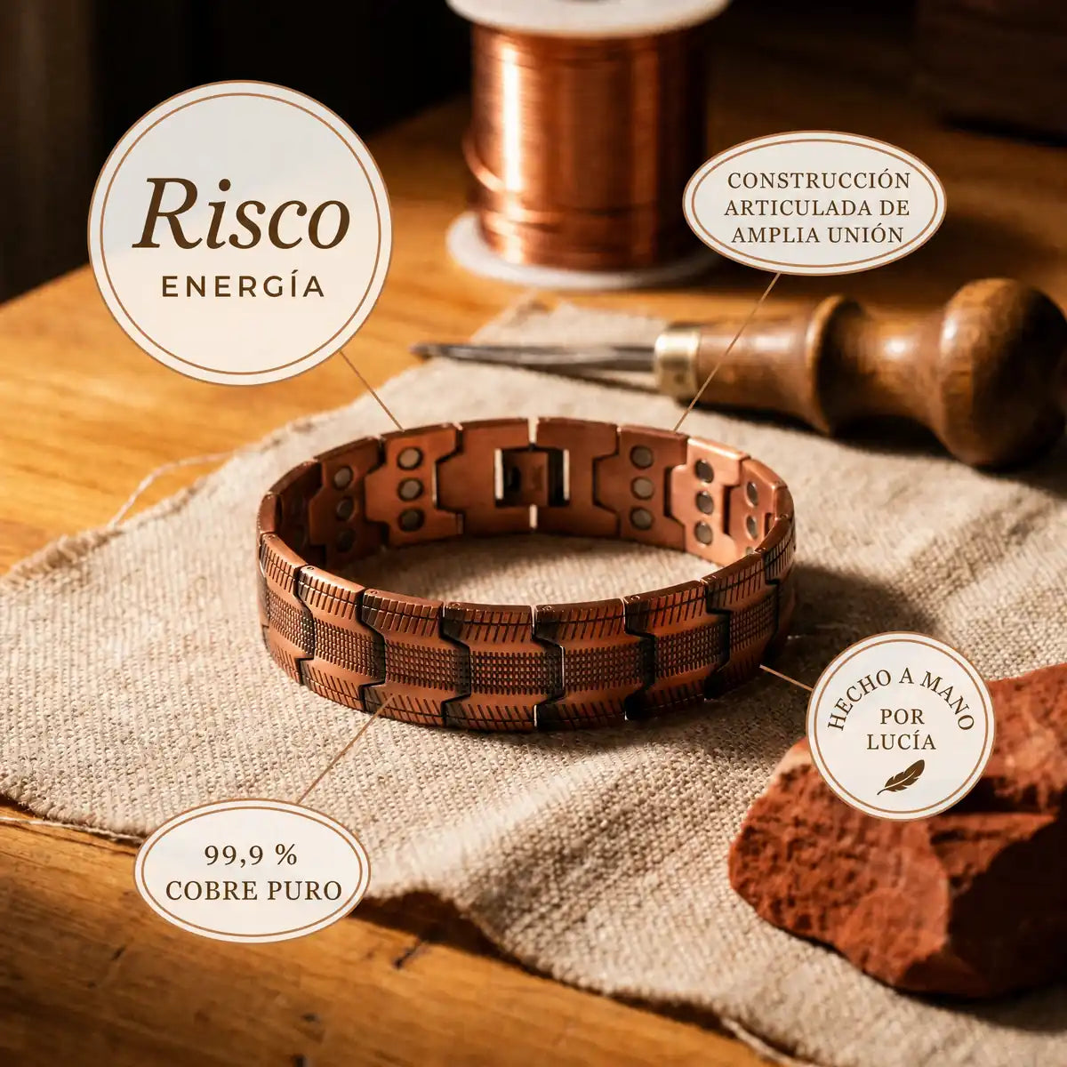 Pulsera de cobre Risco