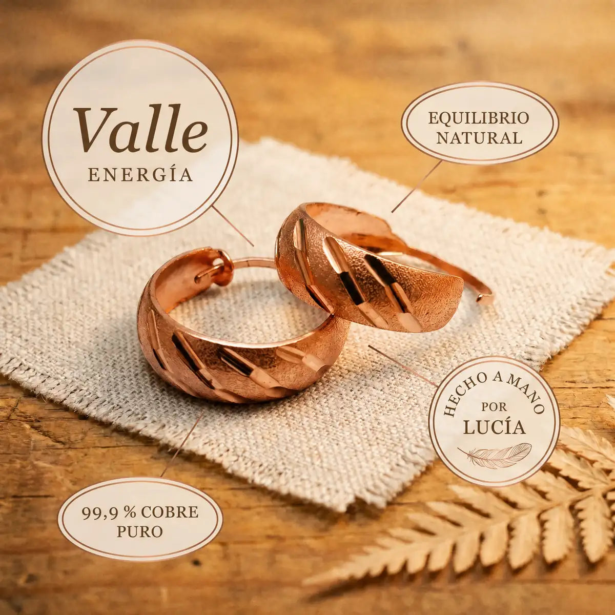 Pendientes de cobre Valle