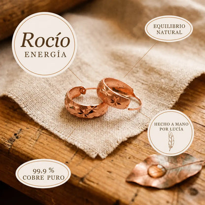 Pendientes de cobre Rocío