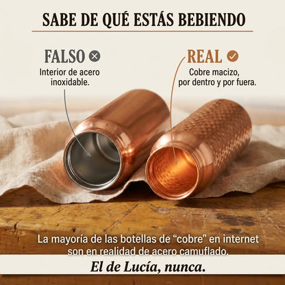 Botella de agua de cobre puro