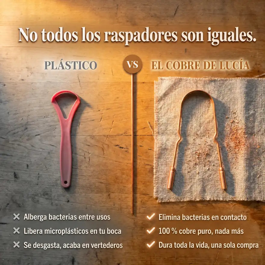 Limpiador de lengua de cobre puro