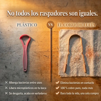 Limpiador de lengua de cobre puro