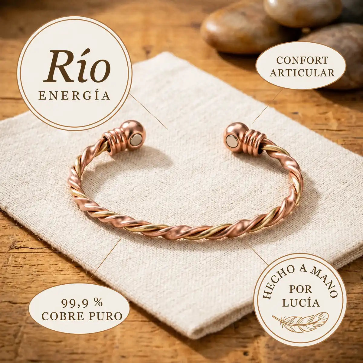 Pulsera de cobre Río