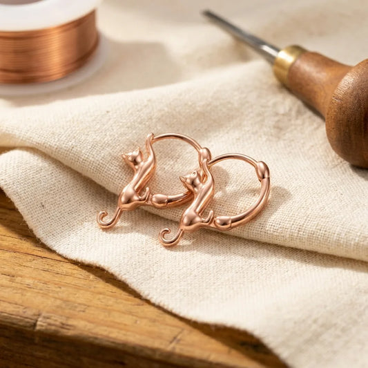 Pendientes de cobre Remolino