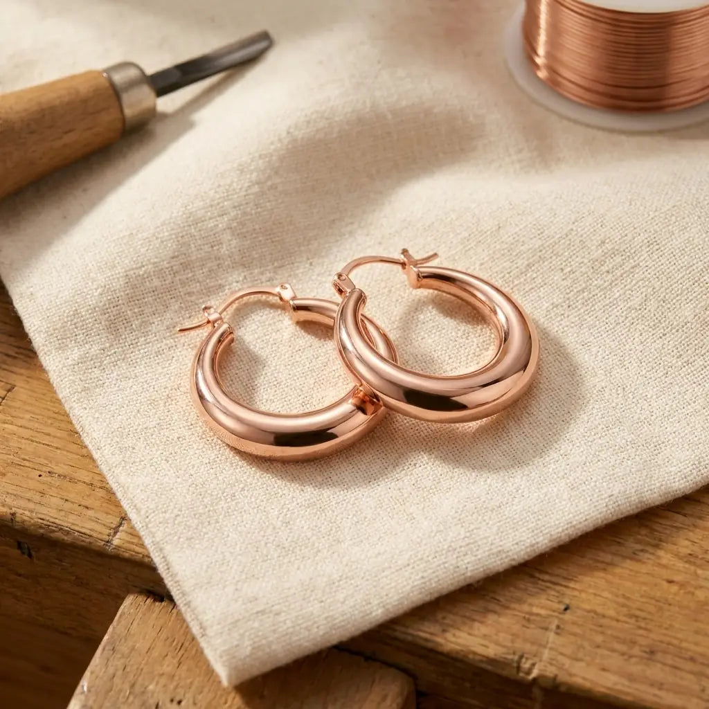 Pendientes de cobre Marga