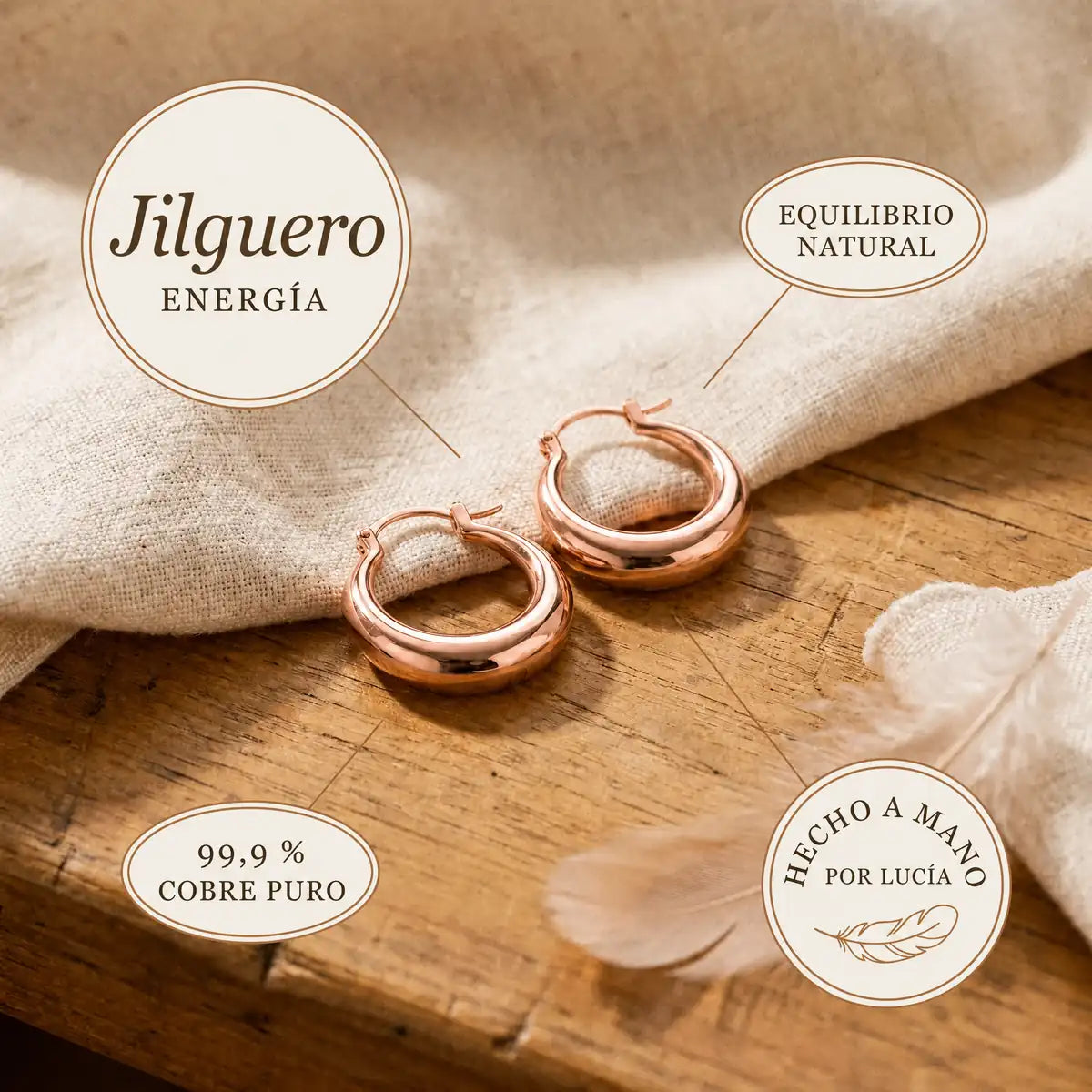Aros de cobre Jilguero
