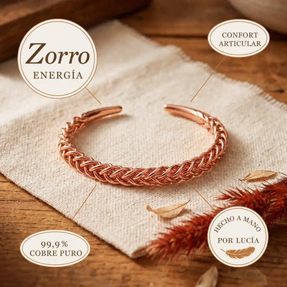 Pulsera de cobre Zorro