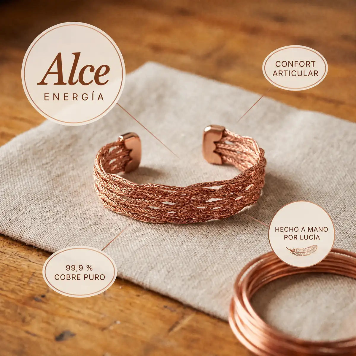 Pulsera de cobre Alce