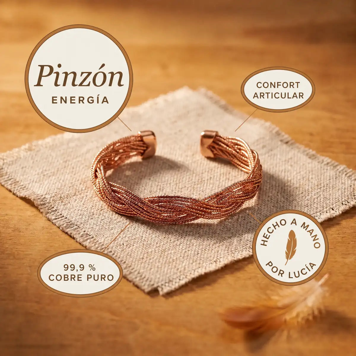 Pulsera de cobre Pinzón