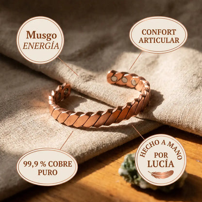 Pulsera de cobre Musgo