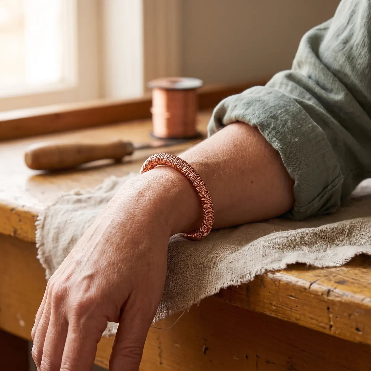 Brazalete de cobre Fiordo