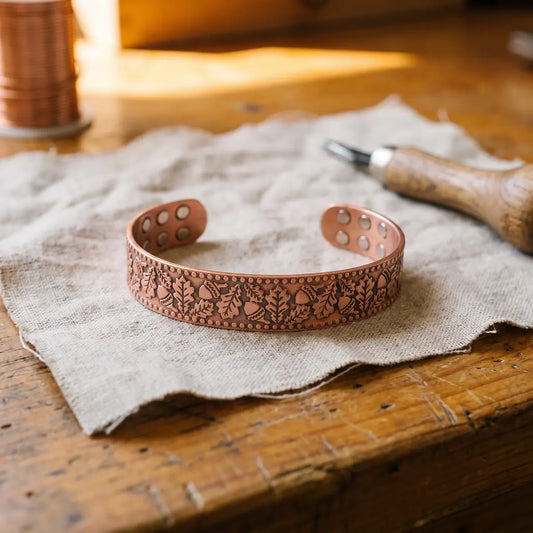 Pulsera de cobre Madera