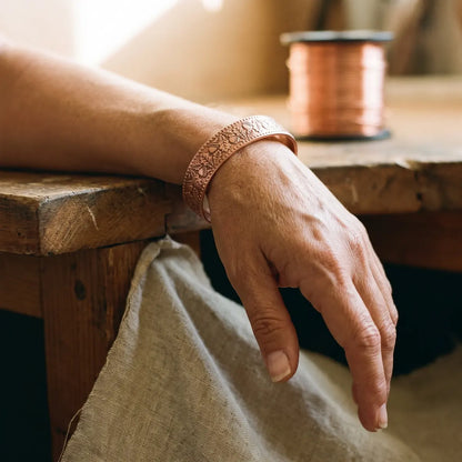 Pulsera de cobre Madera