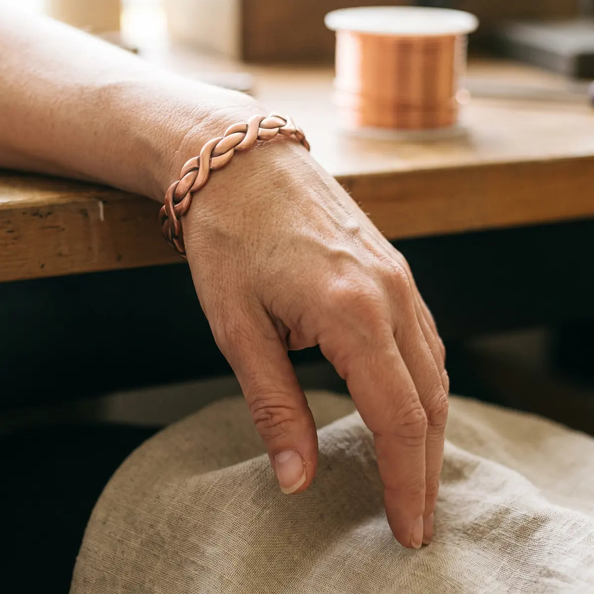 Pulsera de cobre Telar