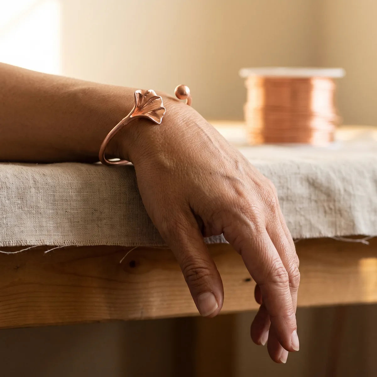Pulsera de cobre Concha