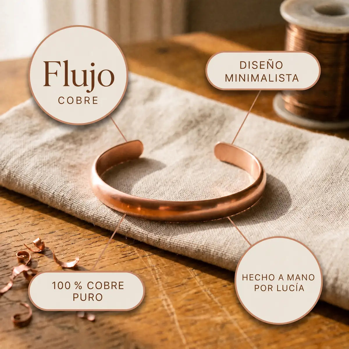 Pulsera de cobre Flujo
