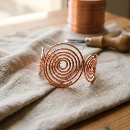 Pulsera de cobre Espiral