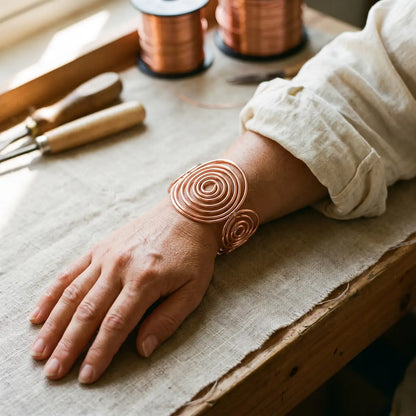 Pulsera de cobre Espiral