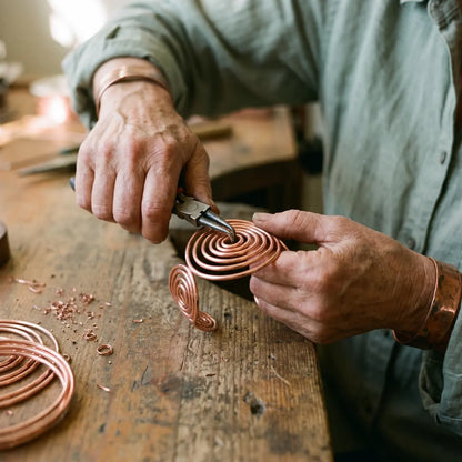 Pulsera de cobre Espiral