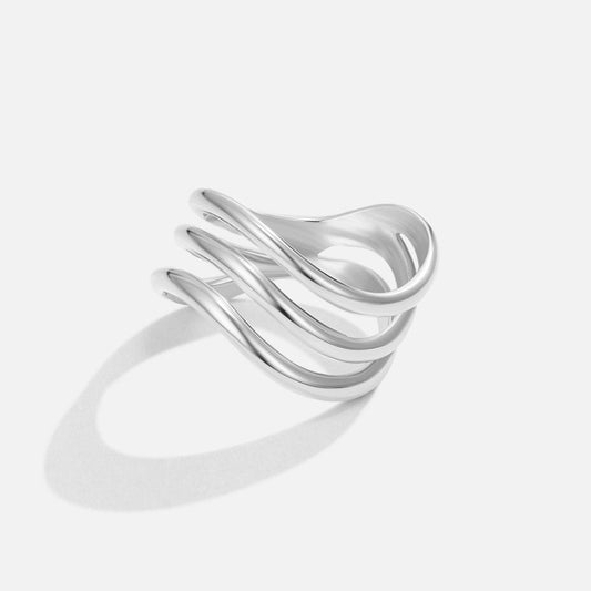 Bague en argent Kiya à couches