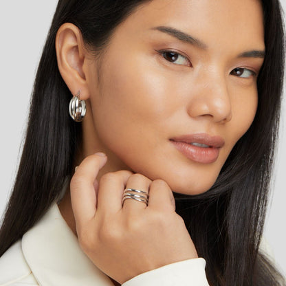 Bague en argent Kiya à couches