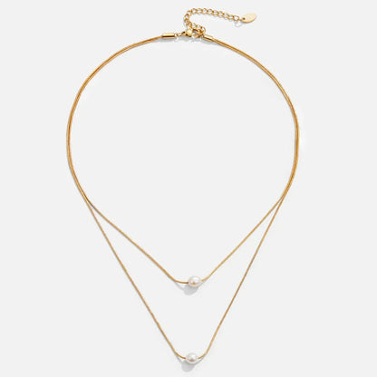 Collier en perles superposées raffiné