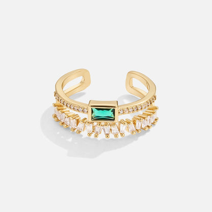 Bliss - Bague en cristal superposé