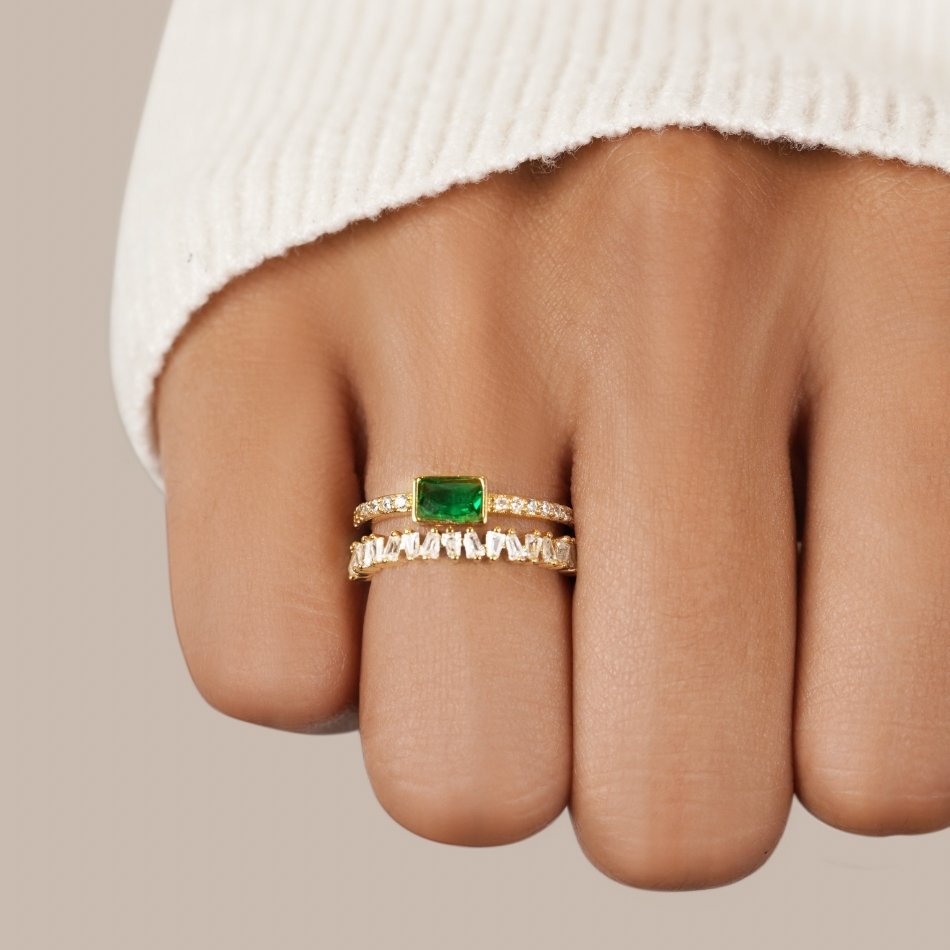 Bliss - Bague en cristal superposé