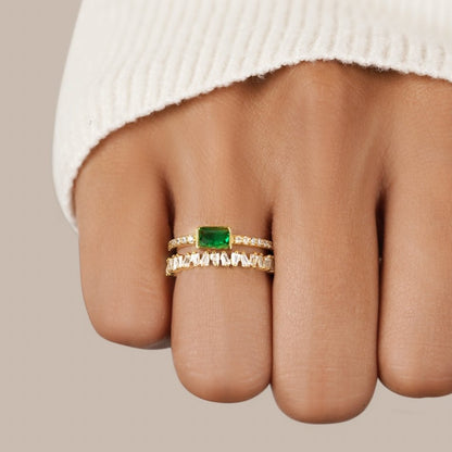 Bliss - Bague en cristal superposé