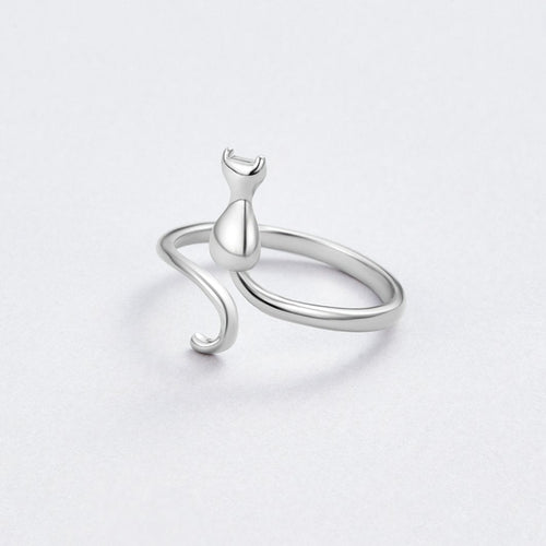 Bague en argent Chat de Minuit