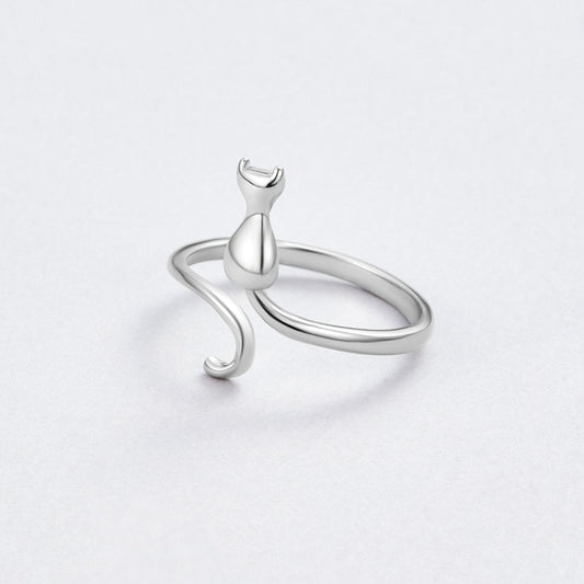 Bague en argent Chat de Minuit