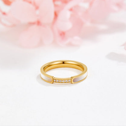 Unité - Bague en perles et cristaux