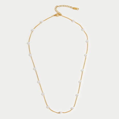 Collier intemporel en or et perles