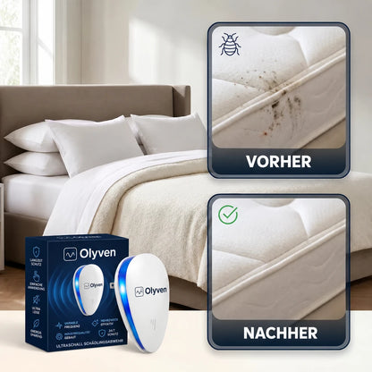 Olyven™ Ultraschall-Schädlingsvertreiber – Vertreibt Bettwanzen & 14 weitere Schädlinge für immer