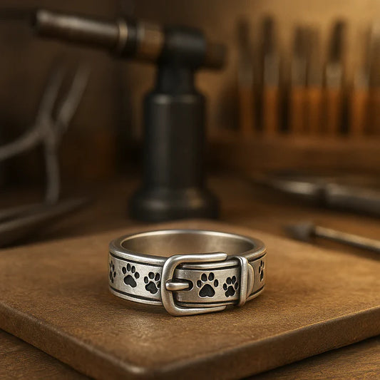 Bague Collier Mignonne Et Élégante à Motif De Chien.