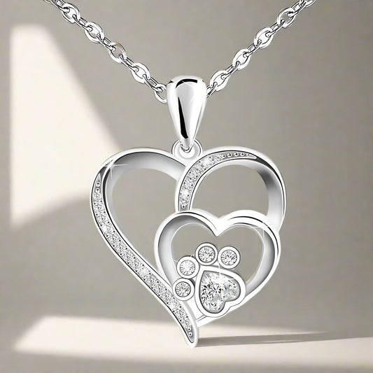 Collier En Argent Serti De Zircone.