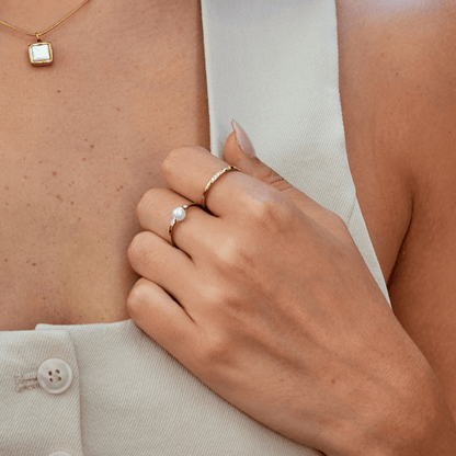 Bague en perles d'eau douce Peri