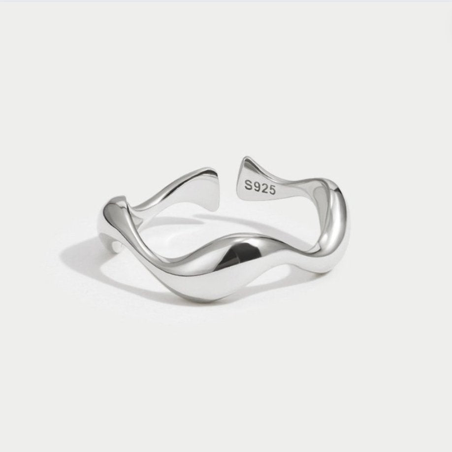 Bague vague en argent
