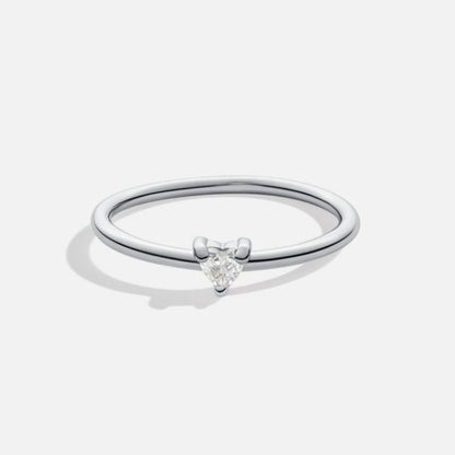 'Kleine Liebe' Bague en cristal en forme de cœur