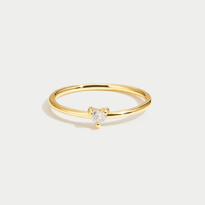 Amour - Bague en cœur en cristal
